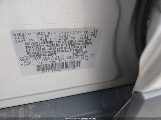 2020 NISSAN KICKS S XTRONIC CVT 9