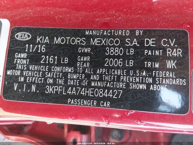 2017 KIA FORTE S 9