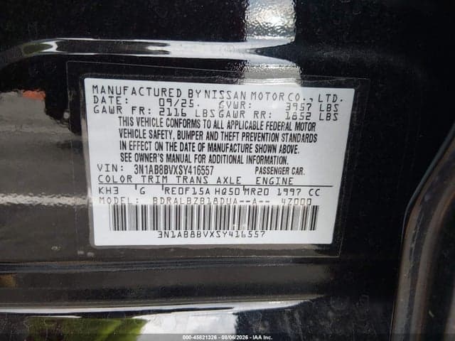2025 NISSAN SENTRA S 9