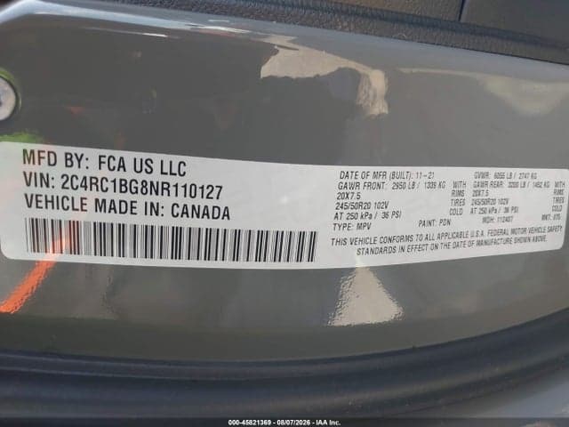 2022 CHRYSLER PACIFICA TOURING L 9