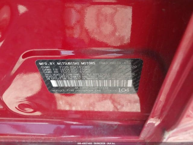 2020 MITSUBISHI MIRAGE G4 LE 9