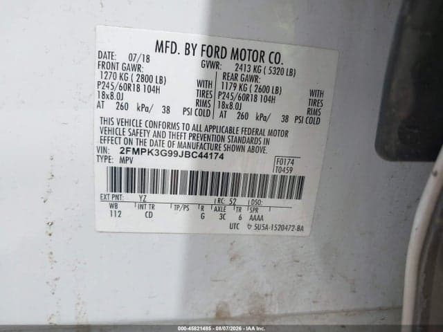 2018 FORD EDGE SE 9