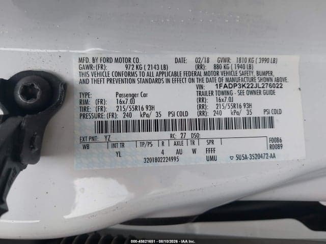 2018 FORD FOCUS SE 9