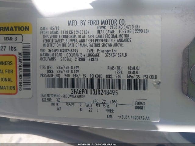 2018 FORD FUSION HYBRID SE 9
