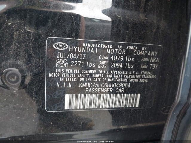 2017 HYUNDAI IONIQ HYBRID SEL 9