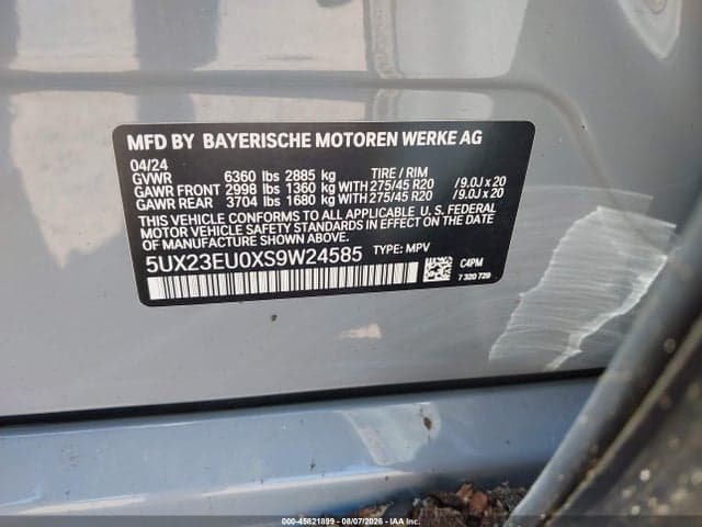 2025 BMW X5 XDRIVE40I 9