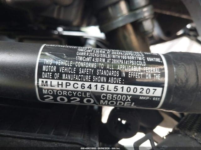 2020 HONDA CB500 X 10