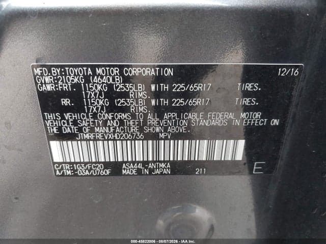 2017 TOYOTA RAV4 XLE 9