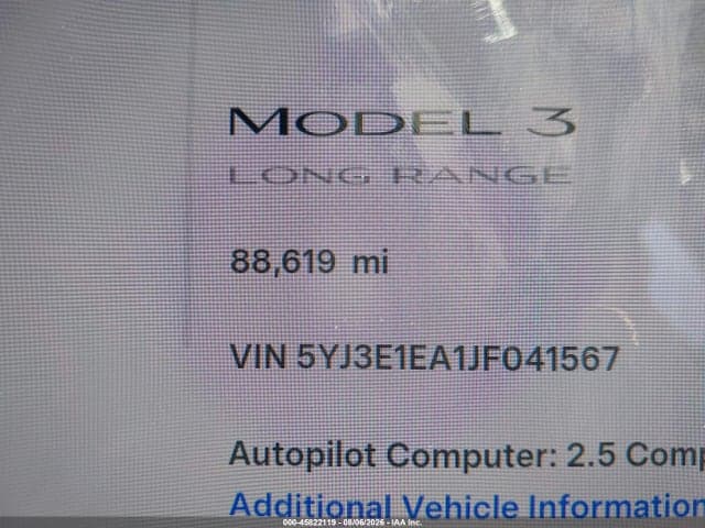 2018 TESLA MODEL 3 7