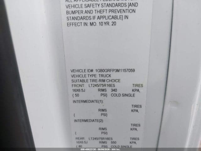 2021 CHEVROLET EXPRESS CUTAWAY WORK VAN 9