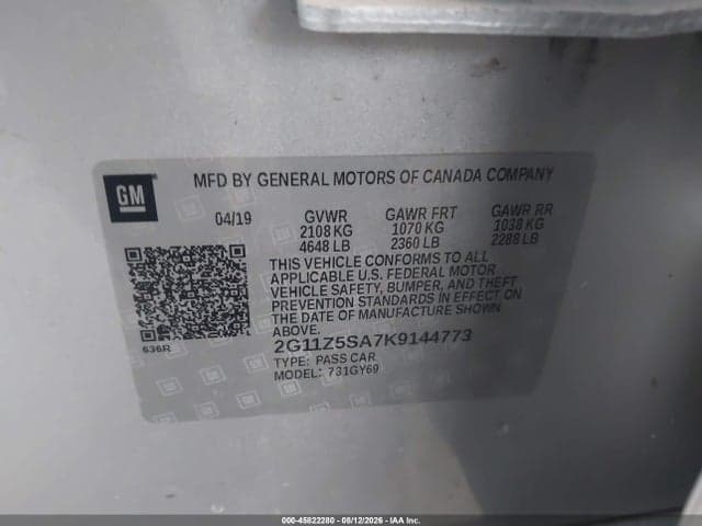 2019 CHEVROLET IMPALA LT 9