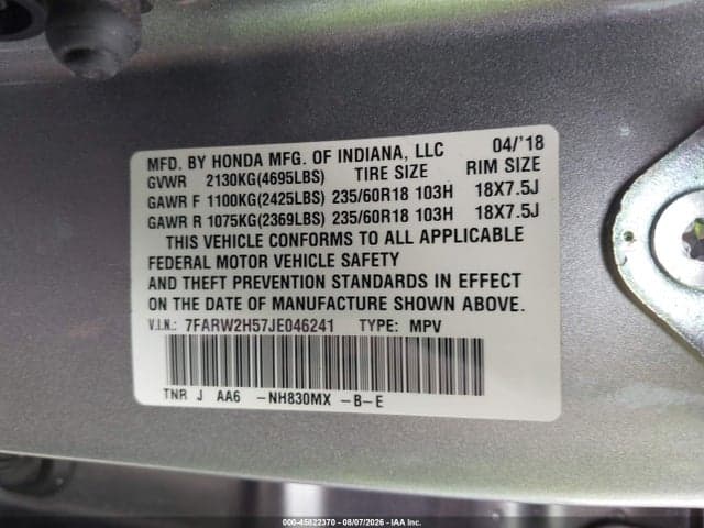 2018 HONDA CR-V EX 9