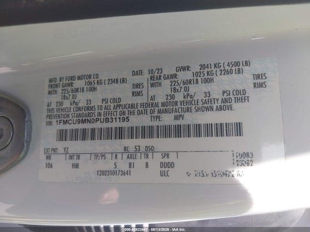 2023 FORD ESCAPE ST-LINE 9