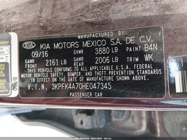 2017 KIA FORTE LX 9