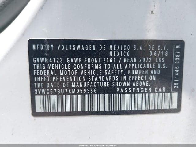 2019 VOLKSWAGEN JETTA 1.4T R-LINE/1.4T S/1.4T SE 9