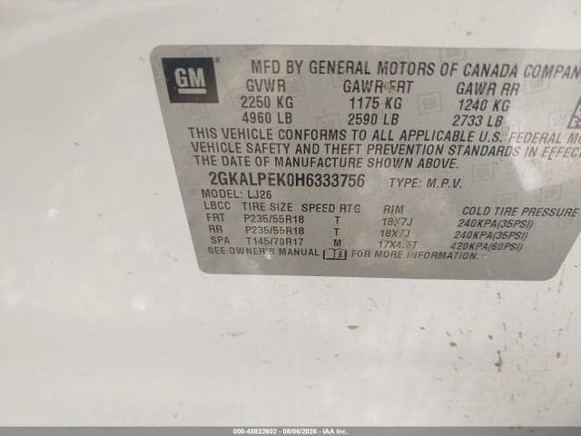 2017 GMC TERRAIN SLT 9