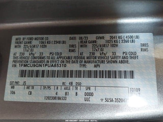 2023 FORD ESCAPE ACTIVE 9