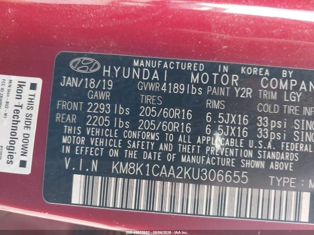 2019 HYUNDAI KONA SE 9