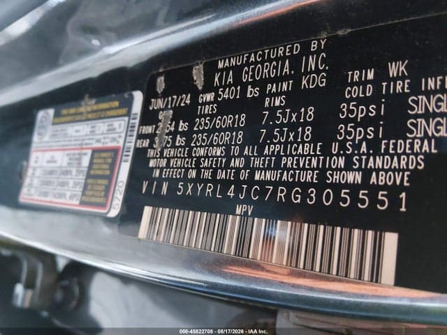2024 KIA SORENTO S 9