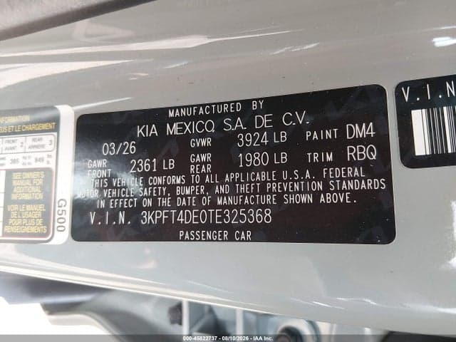 2026 KIA K4 LXS 9