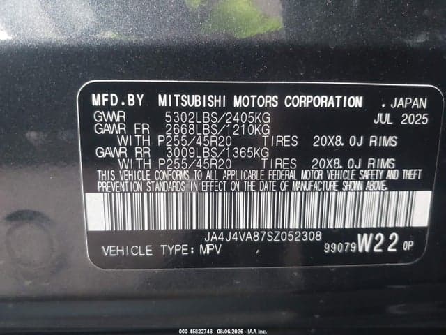2025 MITSUBISHI OUTLANDER SE 2.5 S-AWC/TRAIL EDITION S-AWC 9
