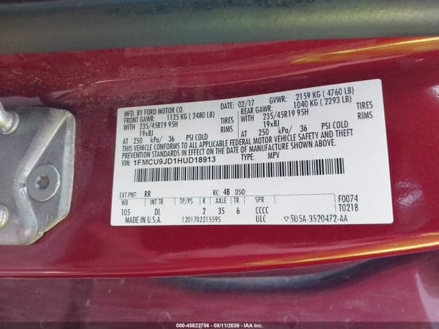 2017 FORD ESCAPE TITANIUM 9