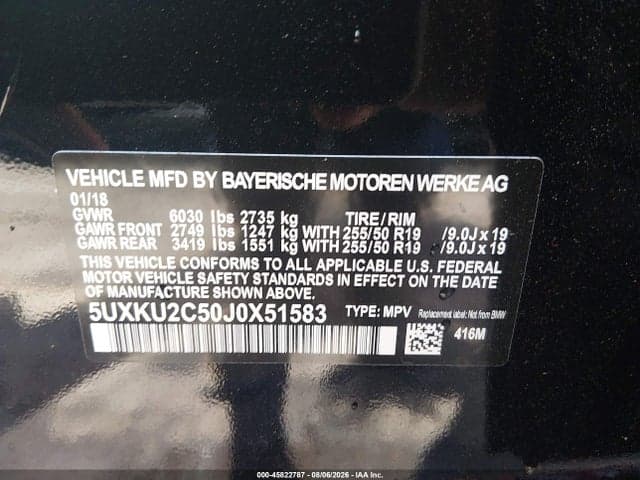 2018 BMW X6 XDRIVE35I 9