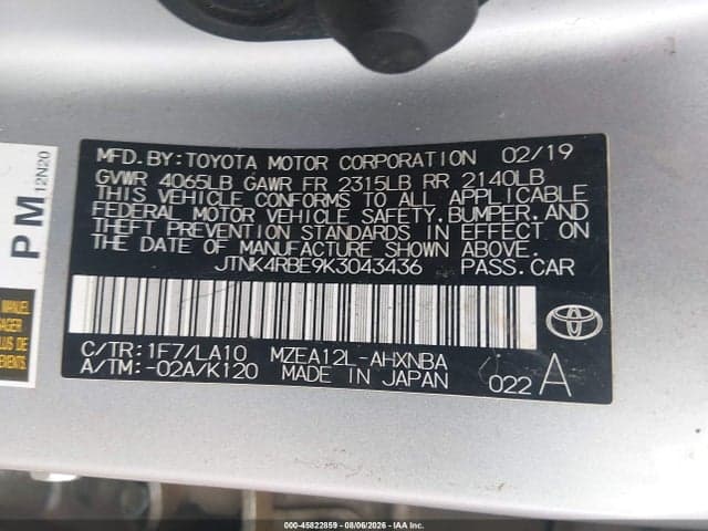 2019 TOYOTA COROLLA XSE 9