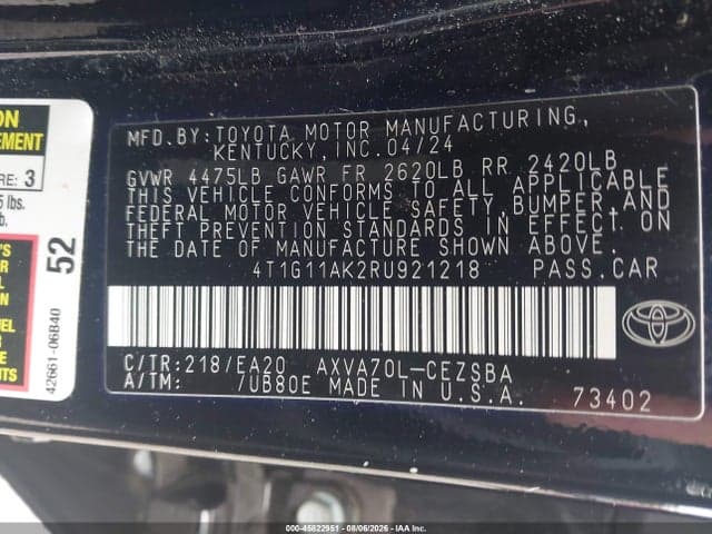 2024 TOYOTA CAMRY SE 9
