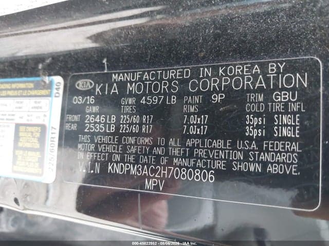 2017 KIA SPORTAGE LX 9