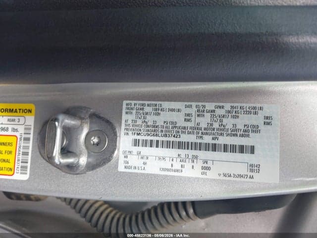 2020 FORD ESCAPE SE 9