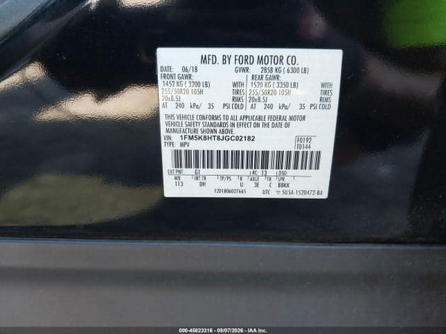 2018 FORD EXPLORER PLATINUM 9