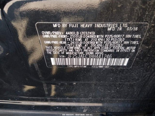 2017 SUBARU FORESTER 2.5I PREMIUM 9