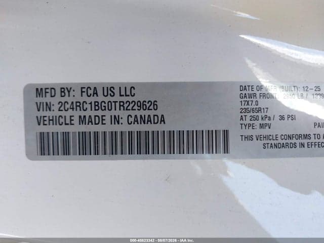2026 CHRYSLER PACIFICA SELECT 9