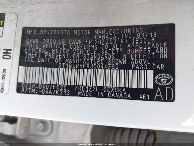 2018 TOYOTA COROLLA SE 9