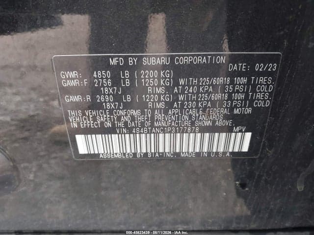 2023 SUBARU OUTBACK LIMITED 9