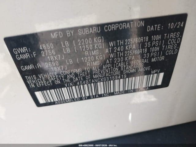 2025 SUBARU OUTBACK LIMITED 9