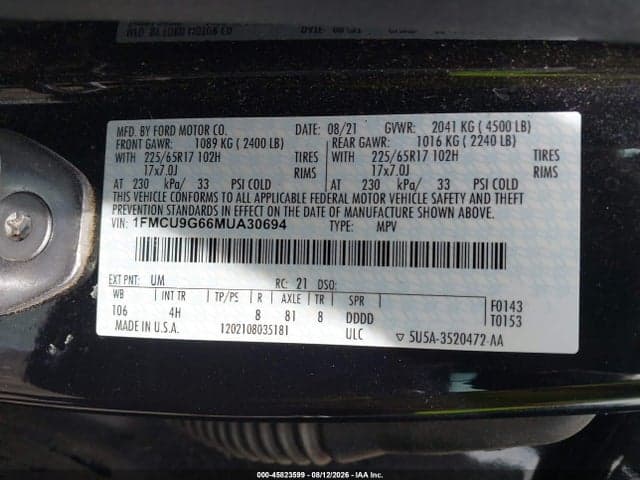 2021 FORD ESCAPE SE 9