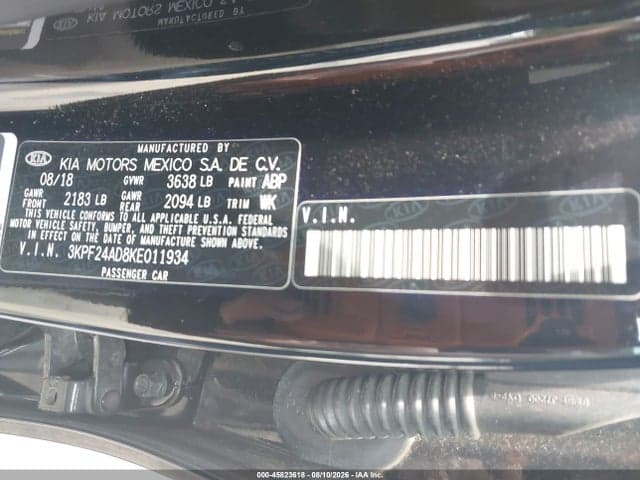 2019 KIA FORTE FE 9