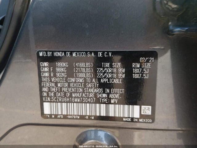 2021 HONDA HR-V AWD SPORT 9