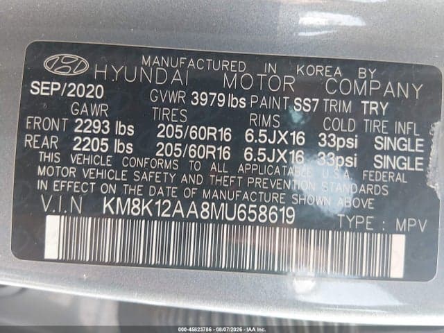 2021 HYUNDAI KONA SE 9