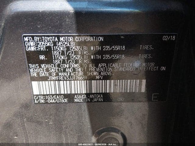2018 TOYOTA RAV4 LIMITED 9