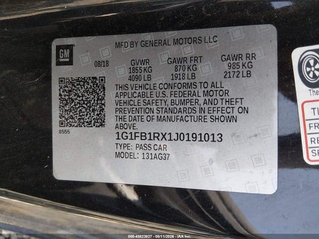 2018 CHEVROLET CAMARO 1LT 9