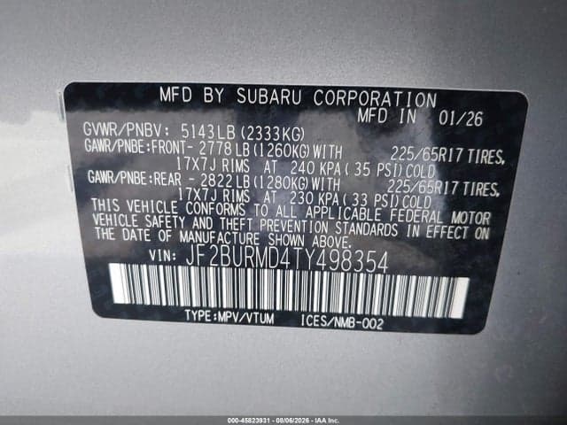2026 SUBARU OUTBACK WILDERNESS 9
