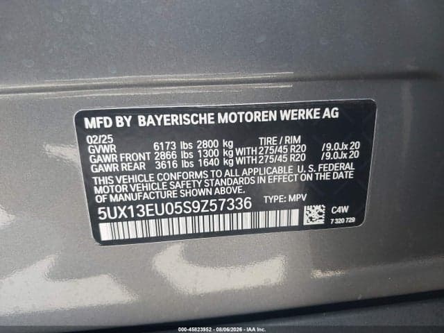 2025 BMW X5 SDRIVE40I 9