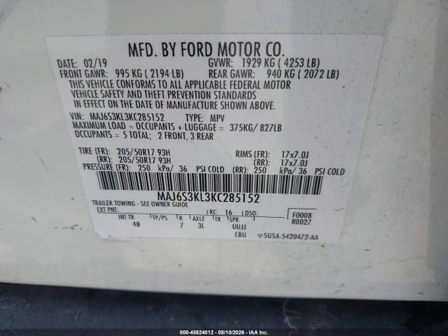 2019 FORD ECOSPORT TITANIUM 9