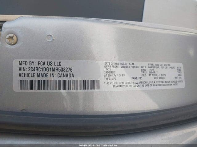 2021 CHRYSLER VOYAGER LXI 9