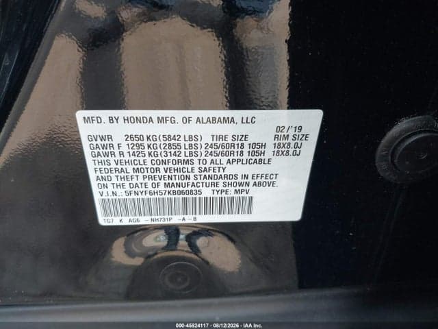 2019 HONDA PILOT EX-L 9