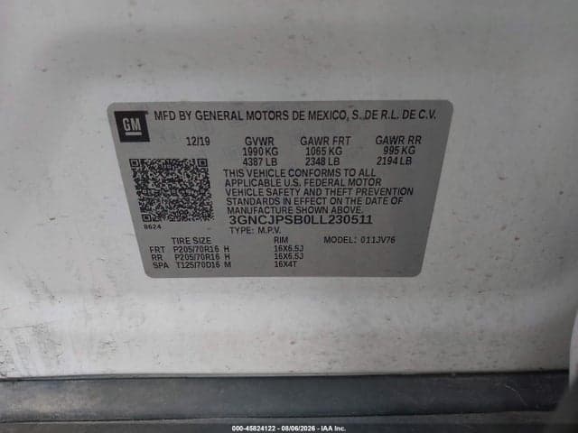 2020 CHEVROLET TRAX AWD LT 9
