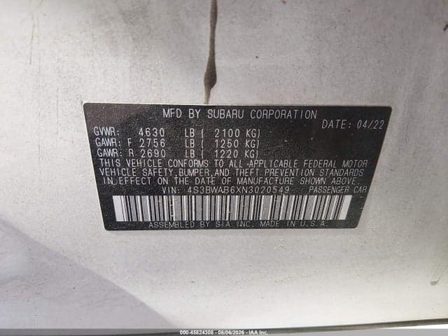 2022 SUBARU LEGACY 9